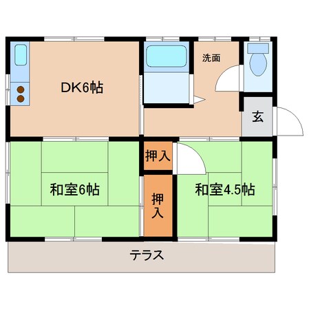 吾妻借家の物件間取画像